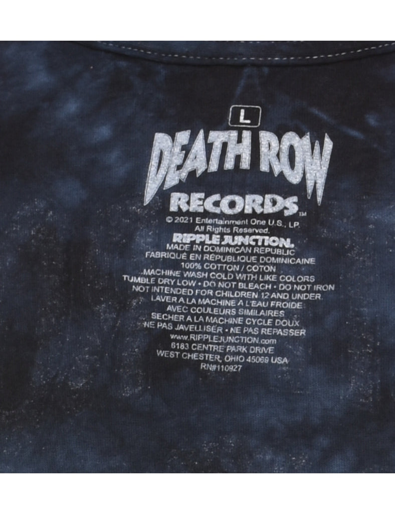 Tie Dye 1990s Death Row Records Printed T-shirt - L