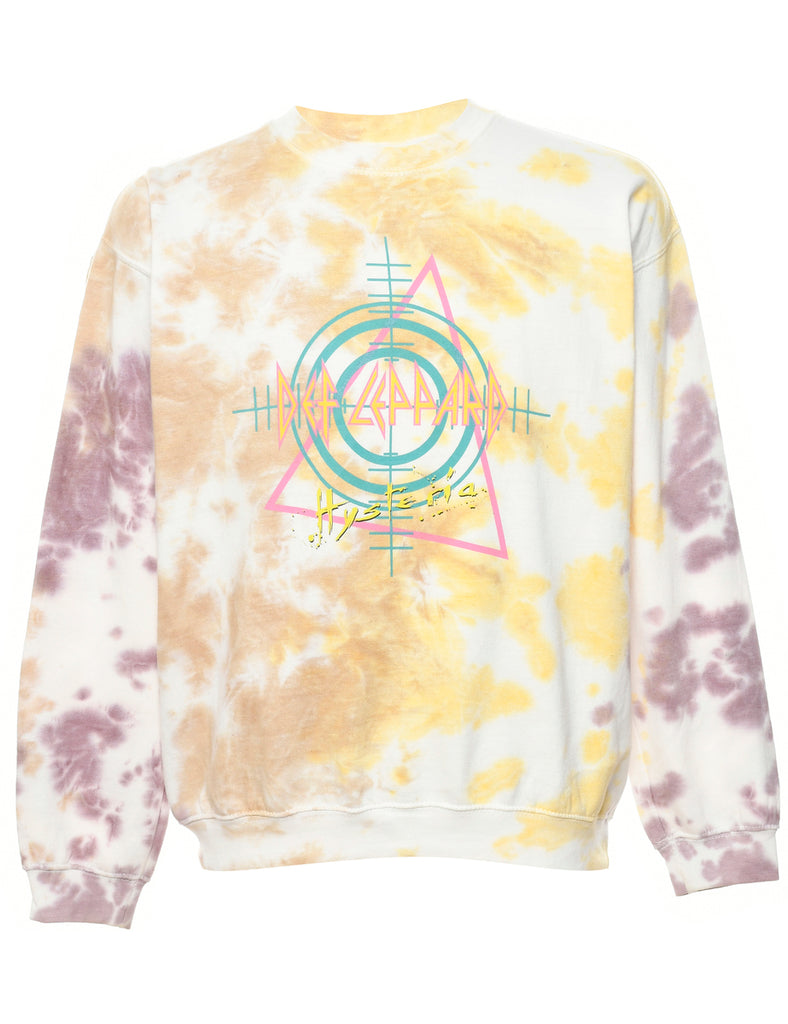 Tie-dye Def Leppard Sweatshirt - M