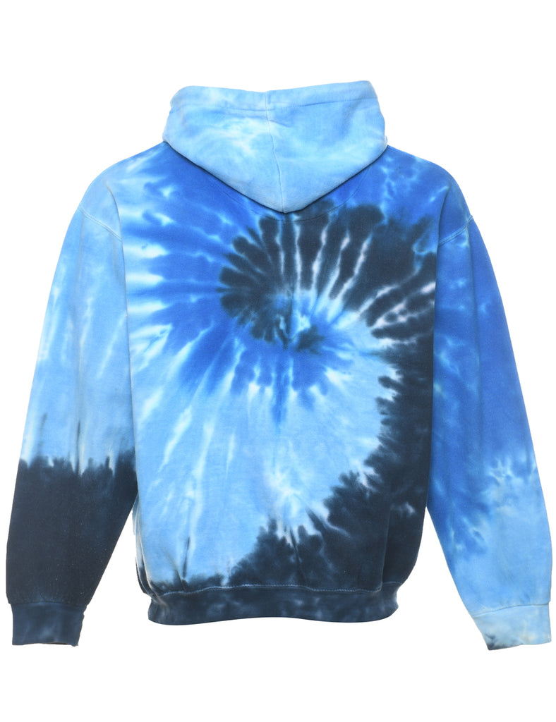 Tie-Dye Design Blue Cavendish Hoodie - M
