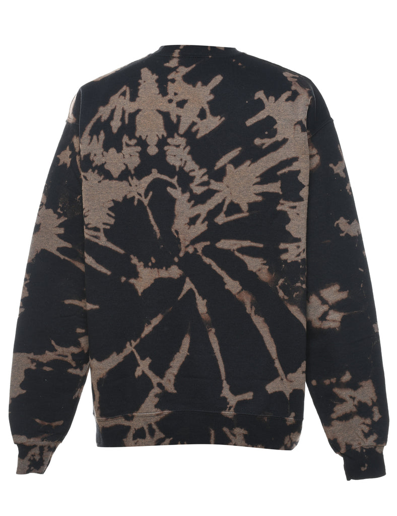 Tie-dye Design Grey & Black Sweatshirt - M
