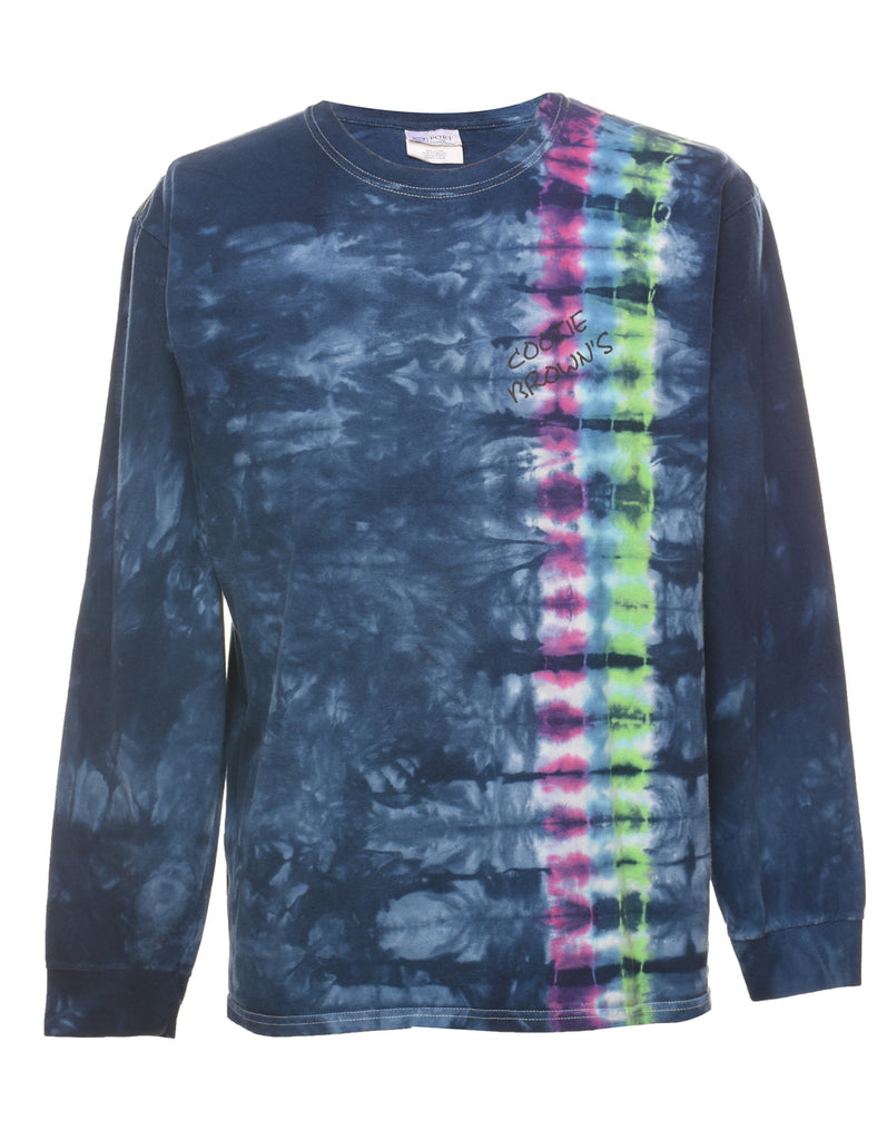 Tie Dye Design Multi-Colour Long Sleeve T-Shirt - L