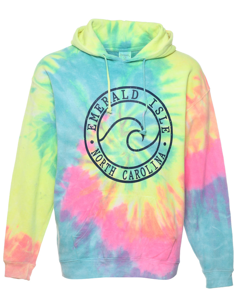 Tie-dye Emerald Isle Hoodie - L