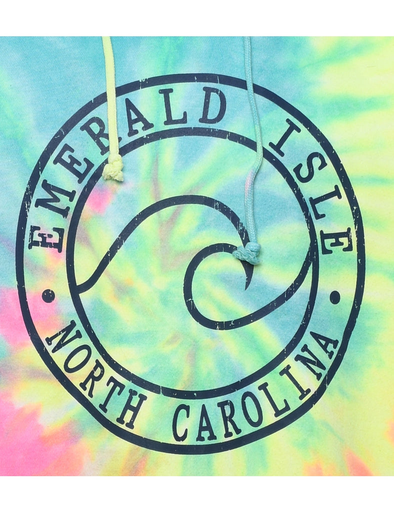 Tie-dye Emerald Isle Hoodie - L