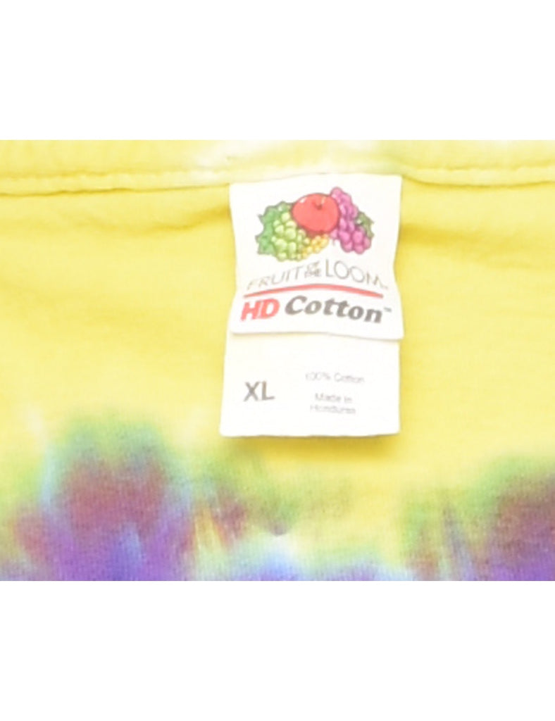Tie Dye HPU Printed T-shirt - XL