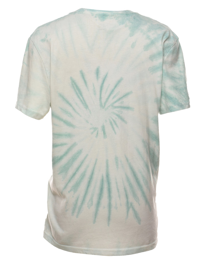 Tie Dye Light Green & Red 7Up Printed T-shirt - M