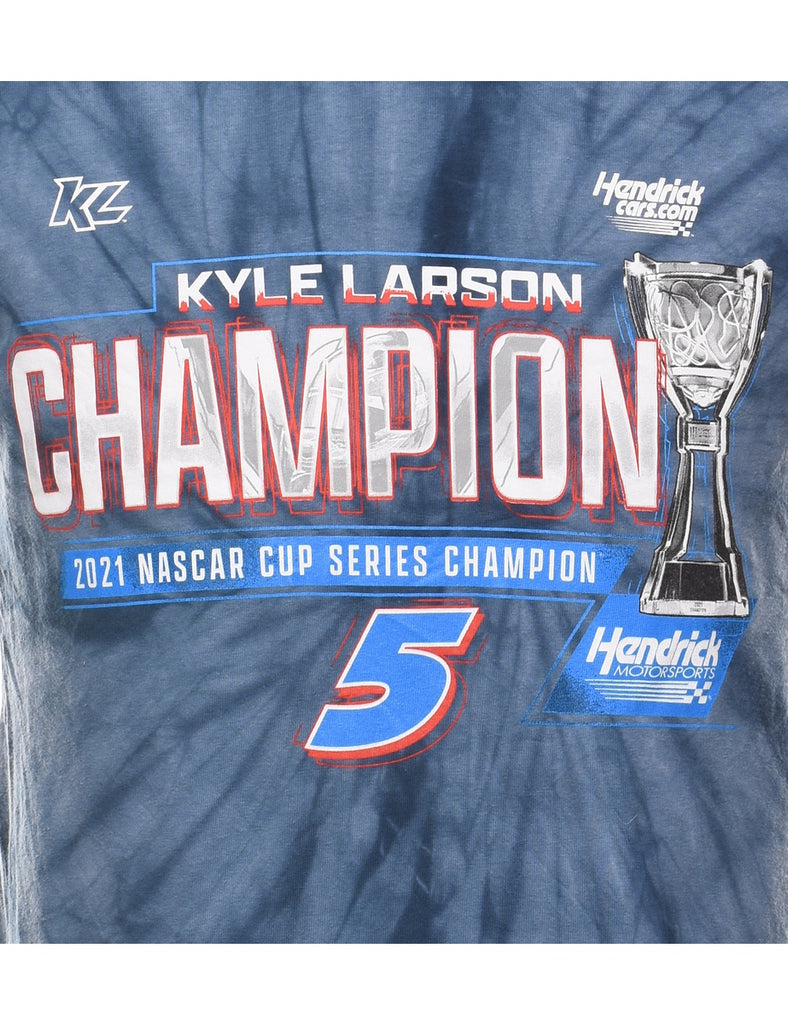 Tie Dye Nascar Kyle Larson Sports T-shirt - M