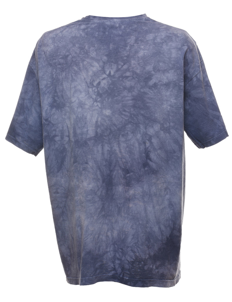 Tie Dye Navy & Red The Mountain Eagle Animal T-shirt - XL