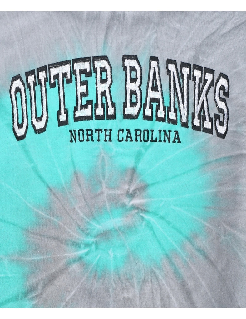 Tie-dye Outer Banks Embroidered Sweatshirt - M