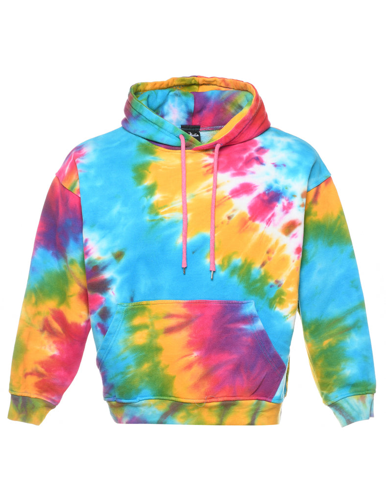 Tie-dye Printed Multi-Colour Hoodie - M