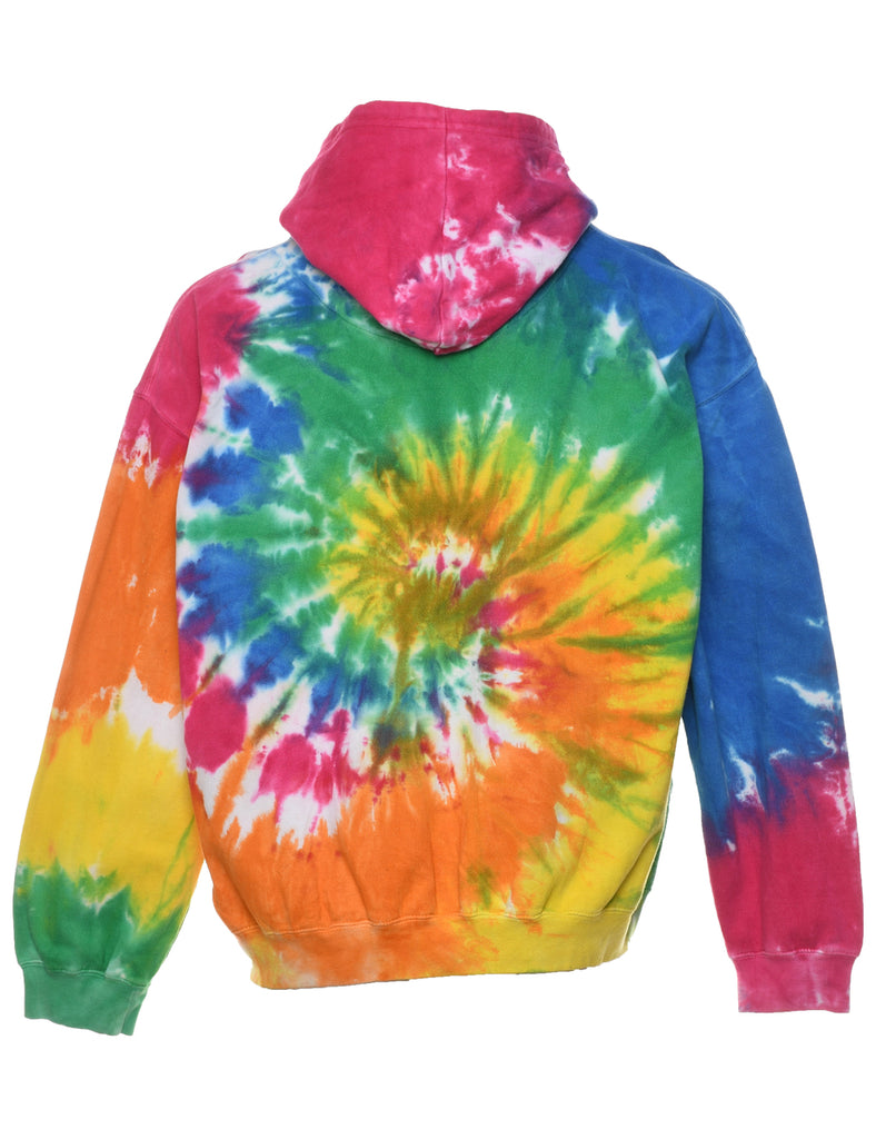 Tie-dye Printed Multi-Colour Virginia Beach Hoodie - XL