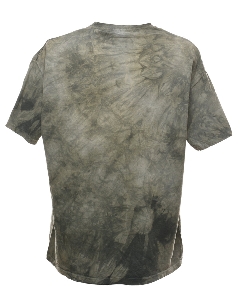 Tie Dye The Mountain Deer Design Animal T-shirt - XL
