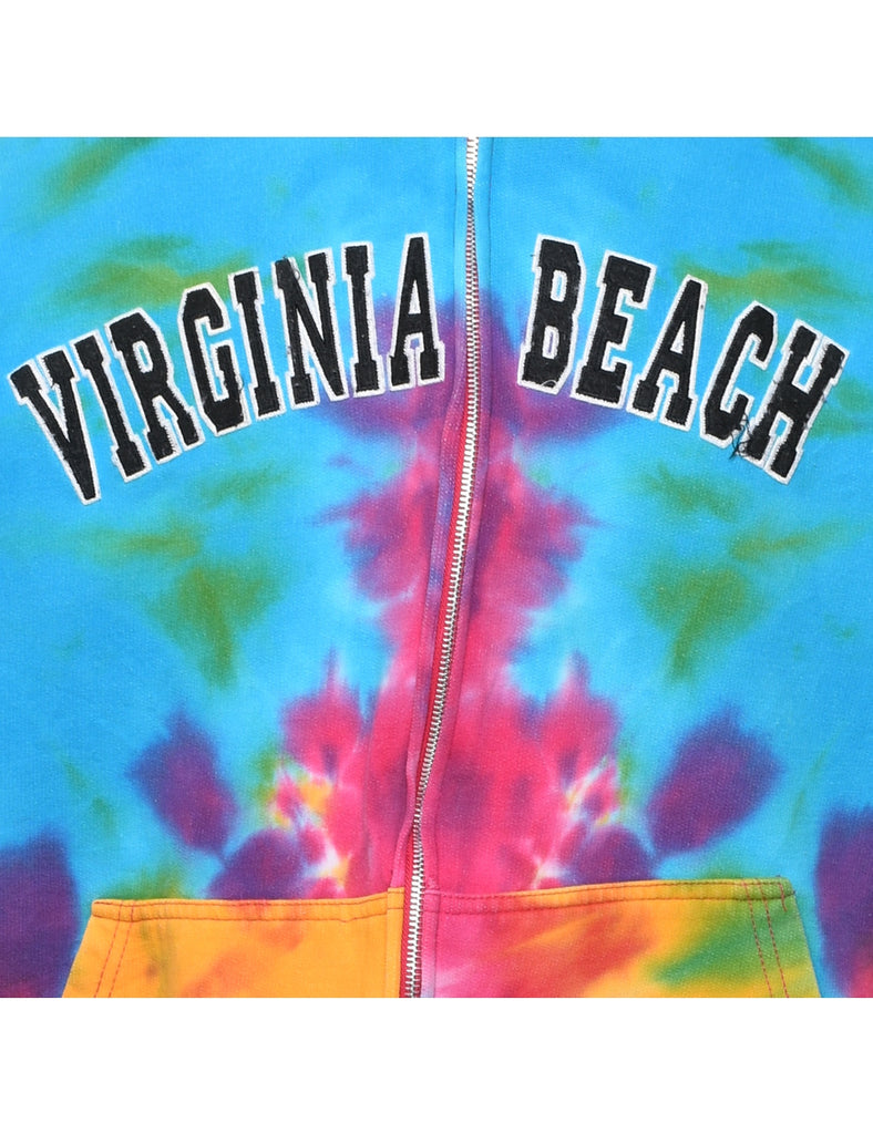 Tie-dye Virginia Beach Multi-Colour Hoodie - XL