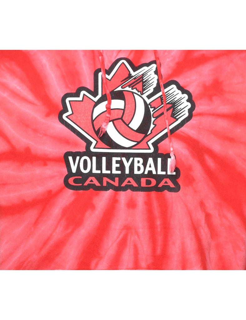 Tie-dye Volleyball Canada Printed Hoodie - S
