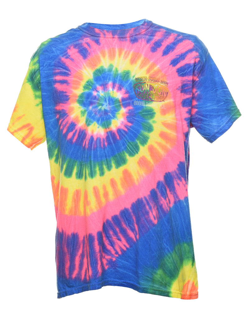 Tie Dyed Cocoa Beach Multi-Colour Printed T-shirt - L
