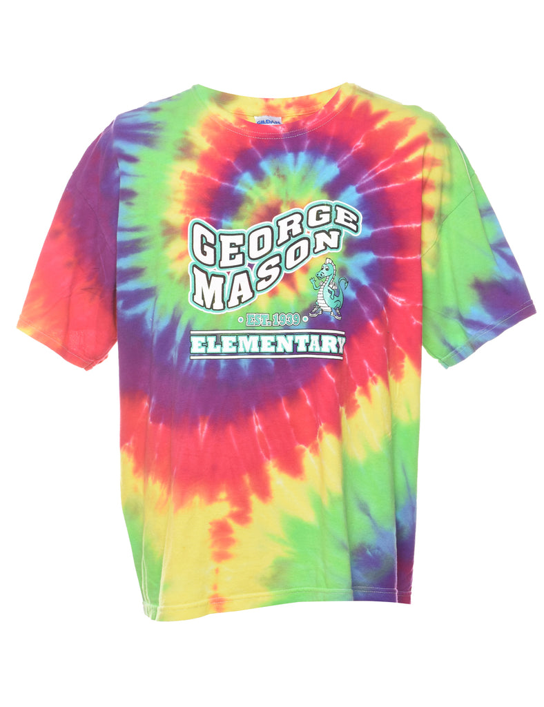 Tie Dyed George Mason Printed T-shirt - XL