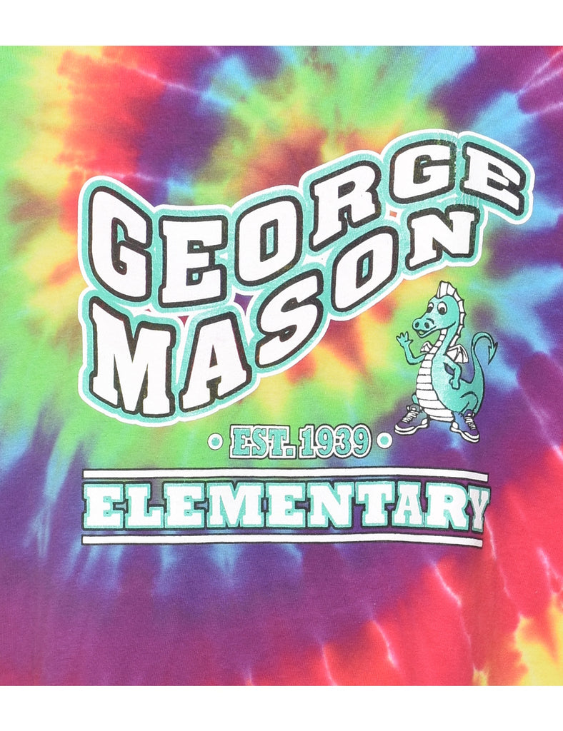 Tie Dyed George Mason Printed T-shirt - XL