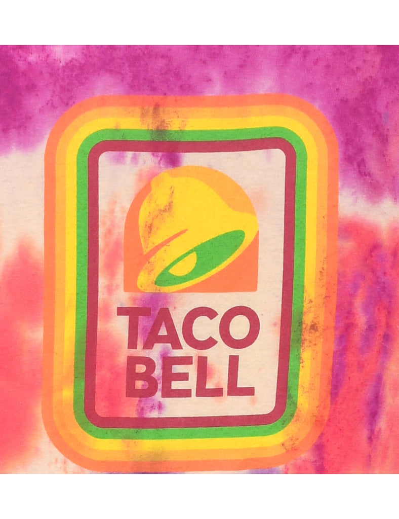 Tie Dyed Taco Bell Printed T-shirt - L