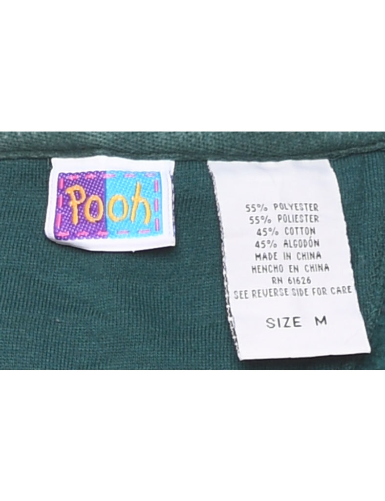 Tigger Dark Green 1990s Cartoon Sweatshirt - M