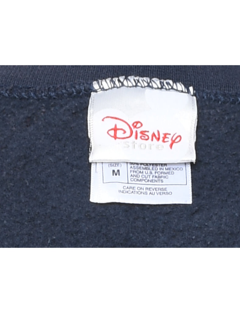 Tigger Design Navy Round Neck Cartoon Sweatshirt - M