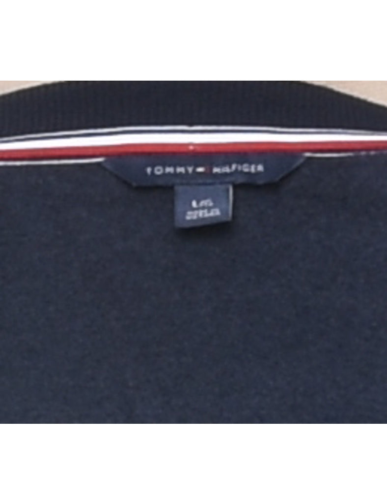 Tommy Hilfiger Navy Embroidered 1990s Sweatshirt - L