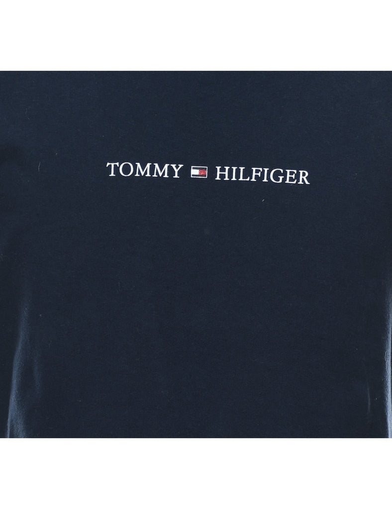 Tommy Hilfiger Navy & White 1990s T-Shirt - L