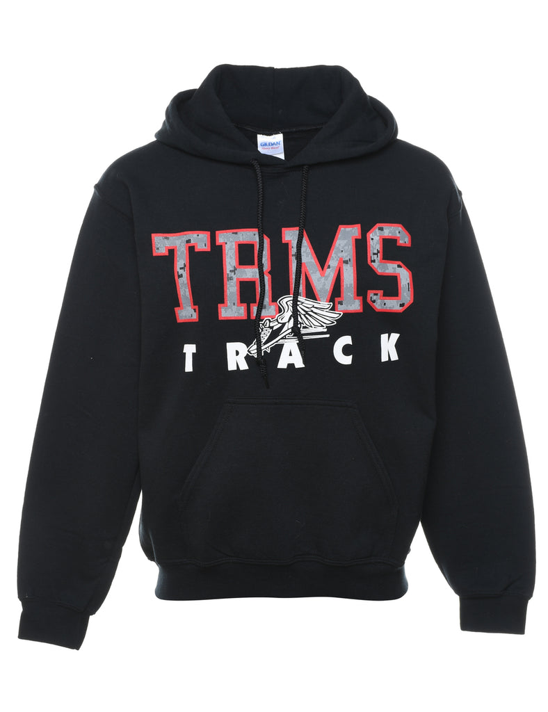 TRMS Black & Red Printed Hoodie - S