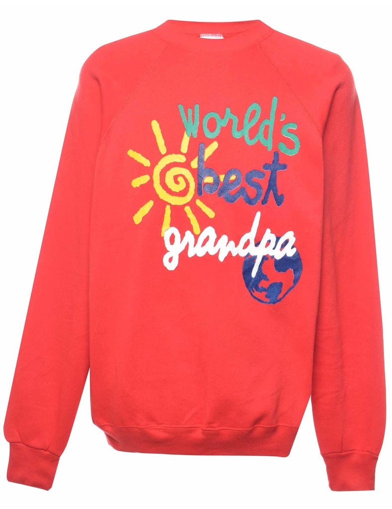 Tultex World Best Grandpa Printed Sweatshirt - XL