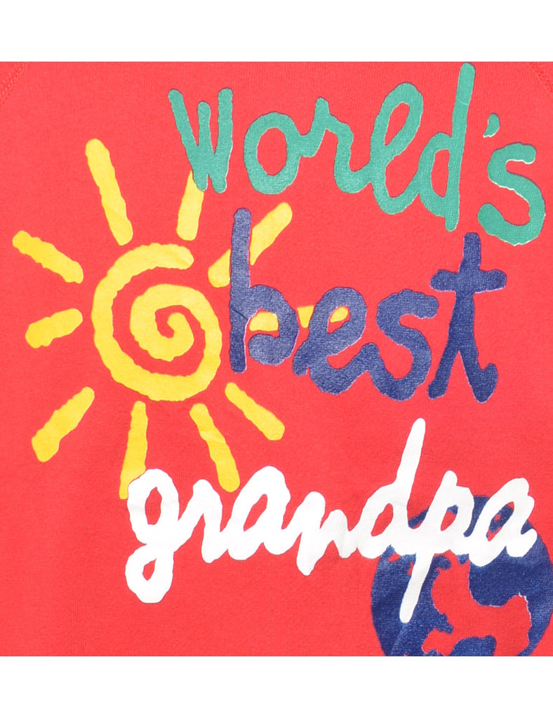 Tultex World Best Grandpa Printed Sweatshirt - XL