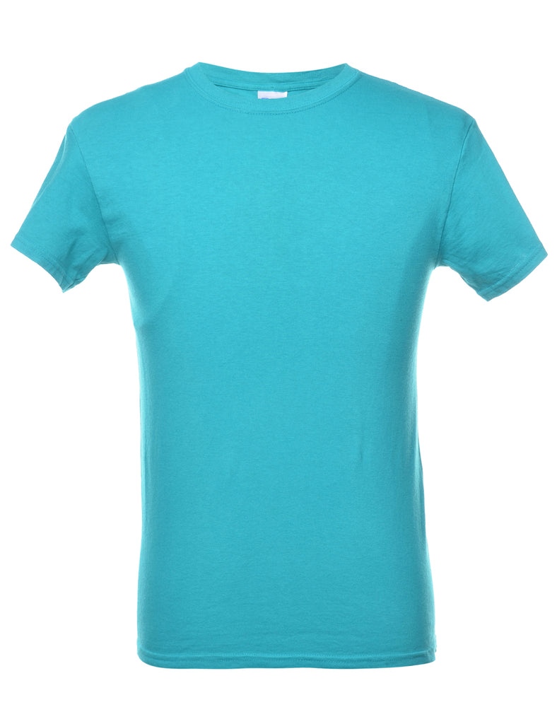 Turquoise Plain T-shirt - S
