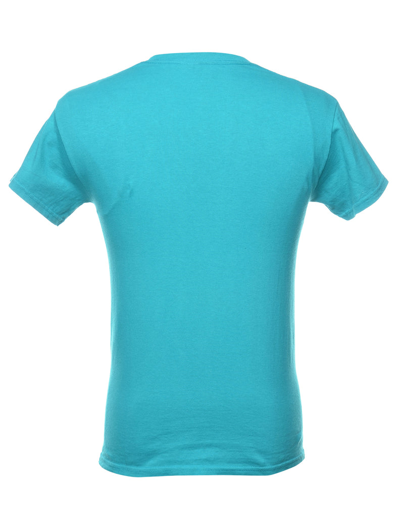 Turquoise Plain T-shirt - S