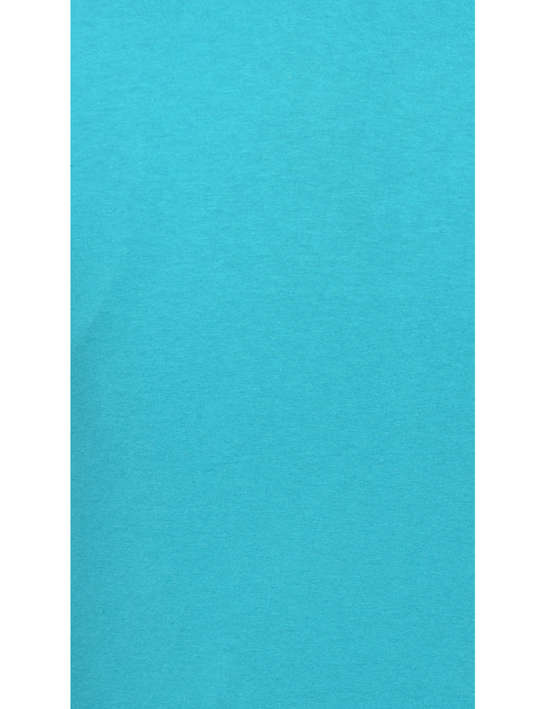 Turquoise Plain T-shirt - S