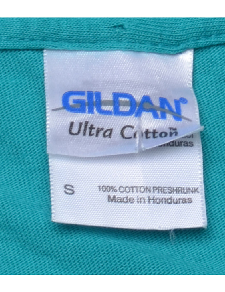 Turquoise Plain T-shirt - S