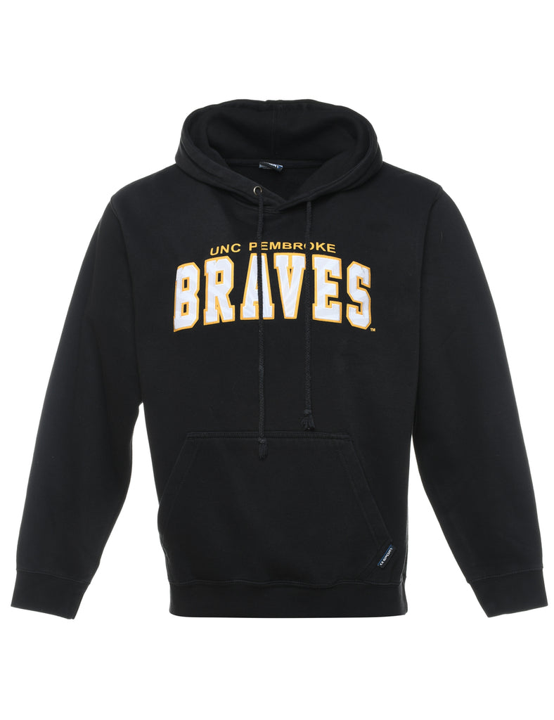 UNC Pembroke Braves Black & Yellow Hoodie - L