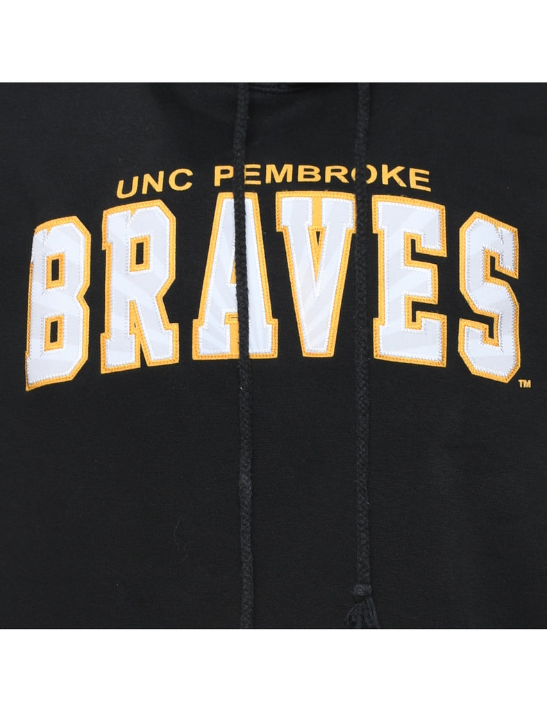 UNC Pembroke Braves Black & Yellow Hoodie - L