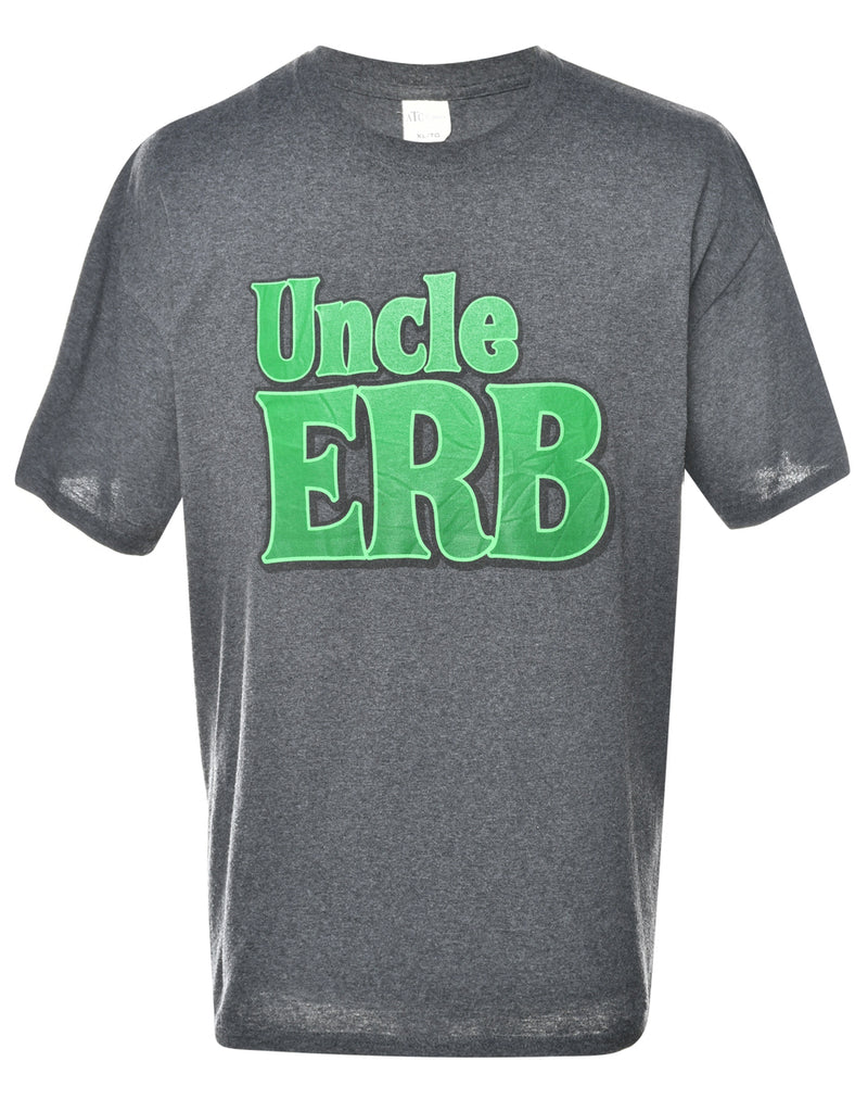 Uncle ERB Printed Grey & Green T-shirt - XL