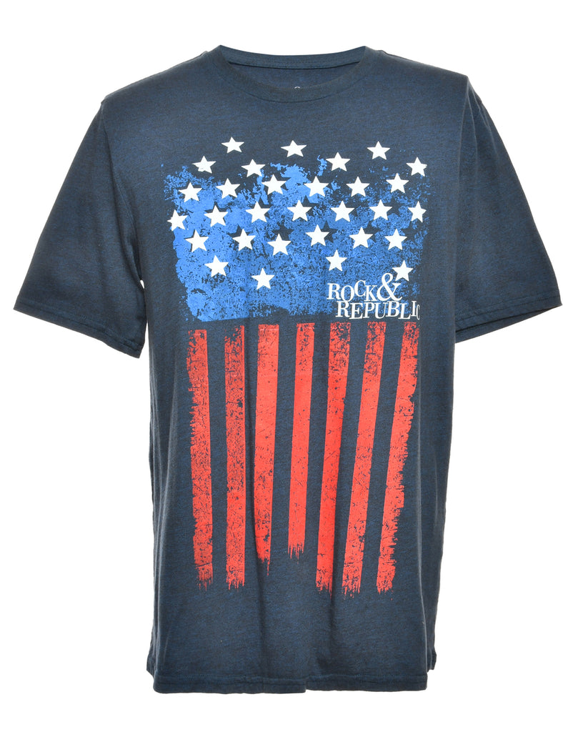 USA Printed T-shirt - L