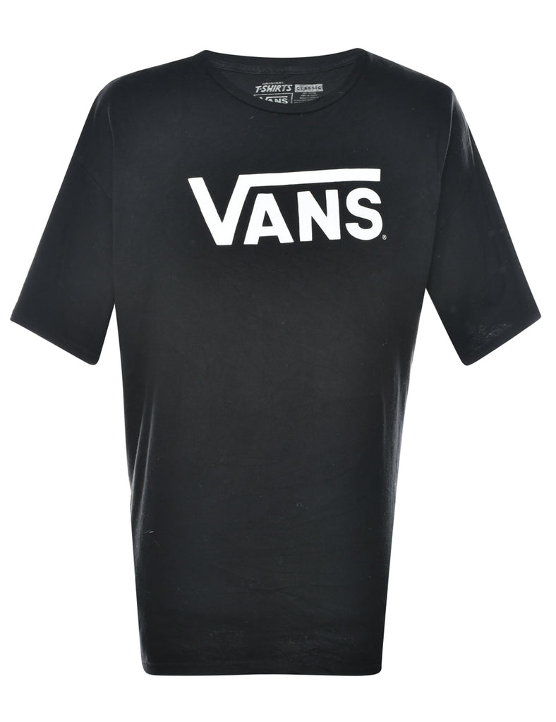 Vans Black Printed T-shirt - XL