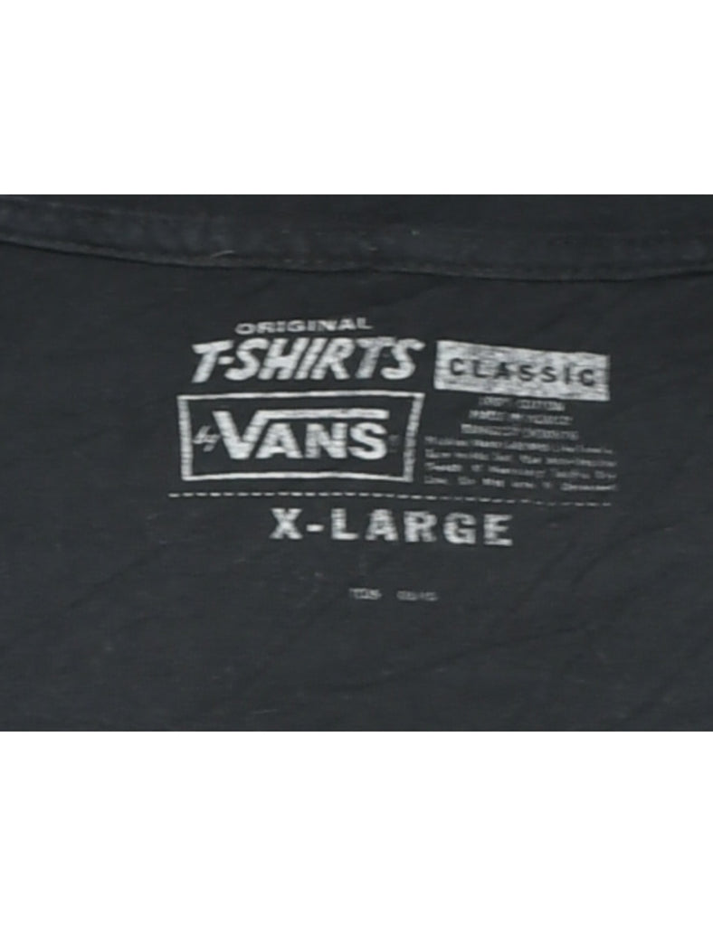 Vans Black Printed T-shirt - XL