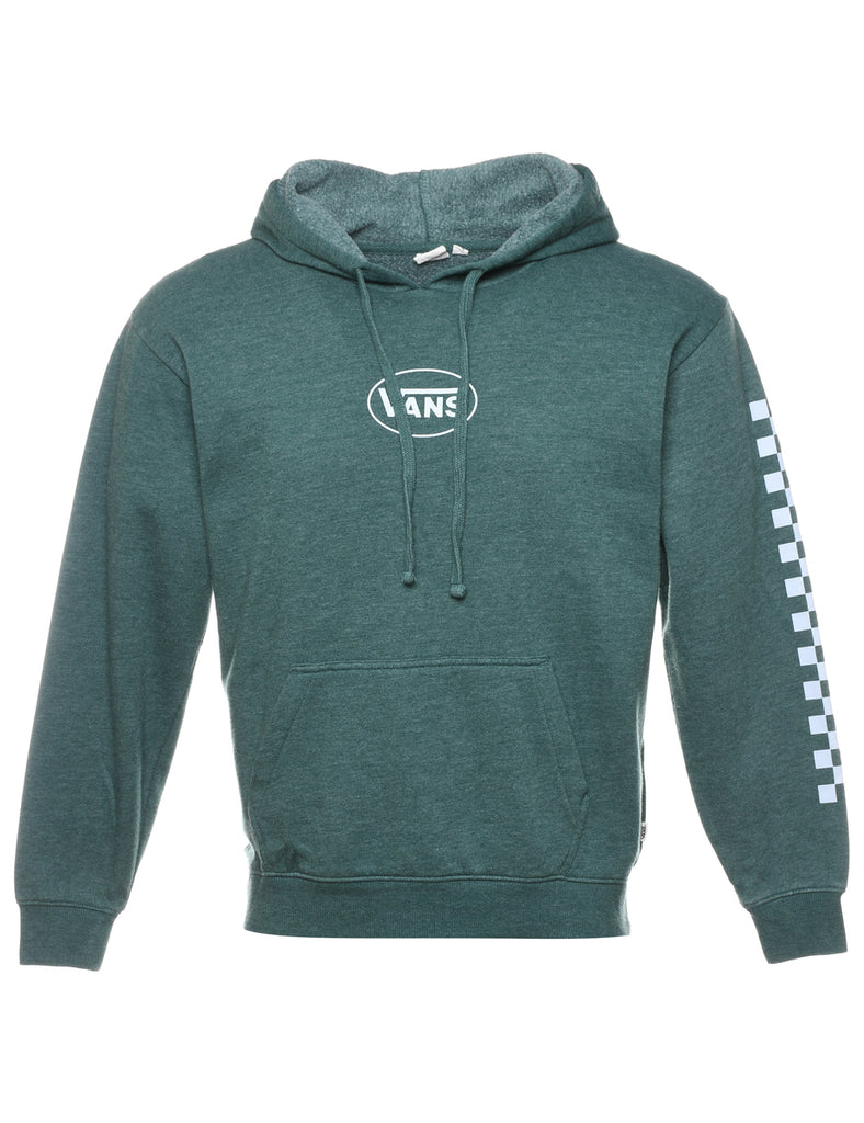 Vans Green & White Printed Hoodie - S