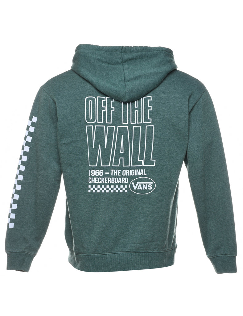 Vans Green & White Printed Hoodie - S