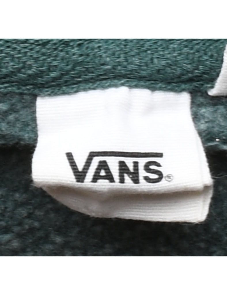 Vans Green & White Printed Hoodie - S