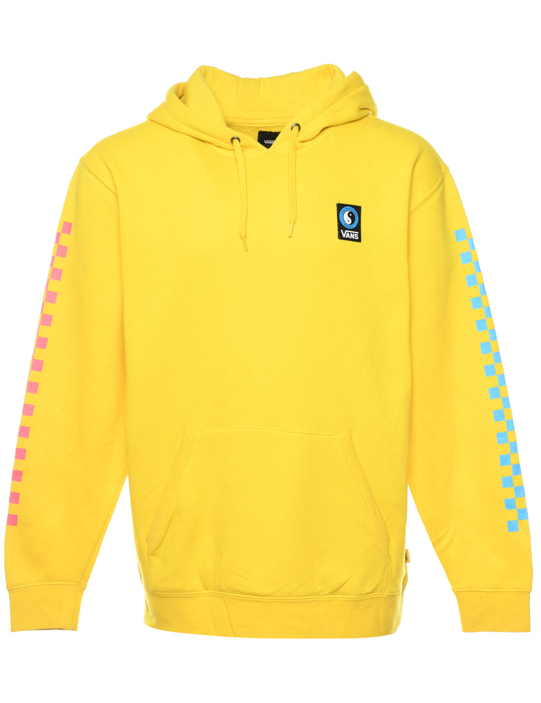 Vans Printed Yellow Graphic Hoodie - L
