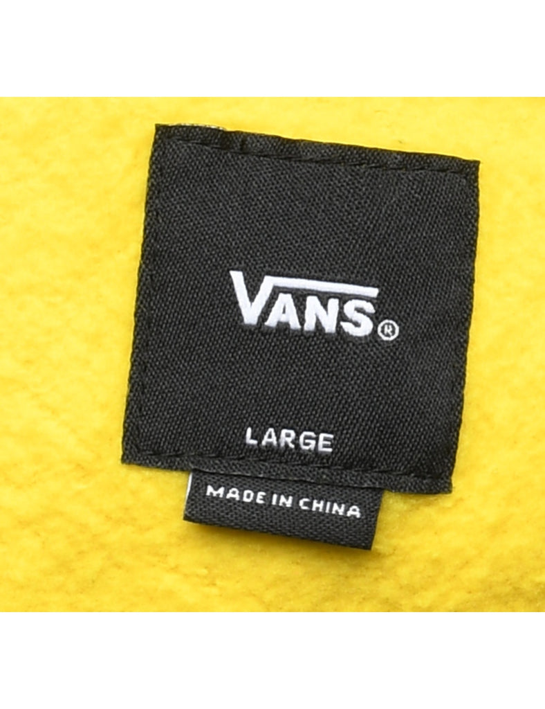 Vans Printed Yellow Graphic Hoodie - L