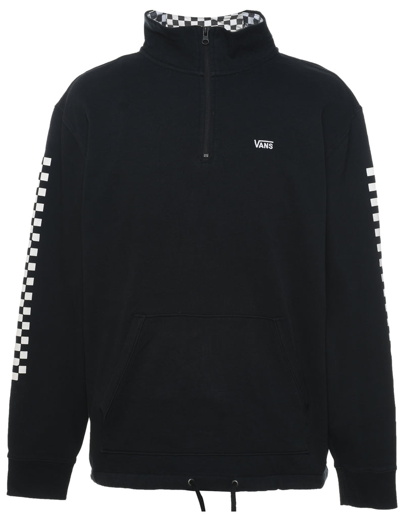 Vans Quarter-Zip Checked Sweatshirt - XL
