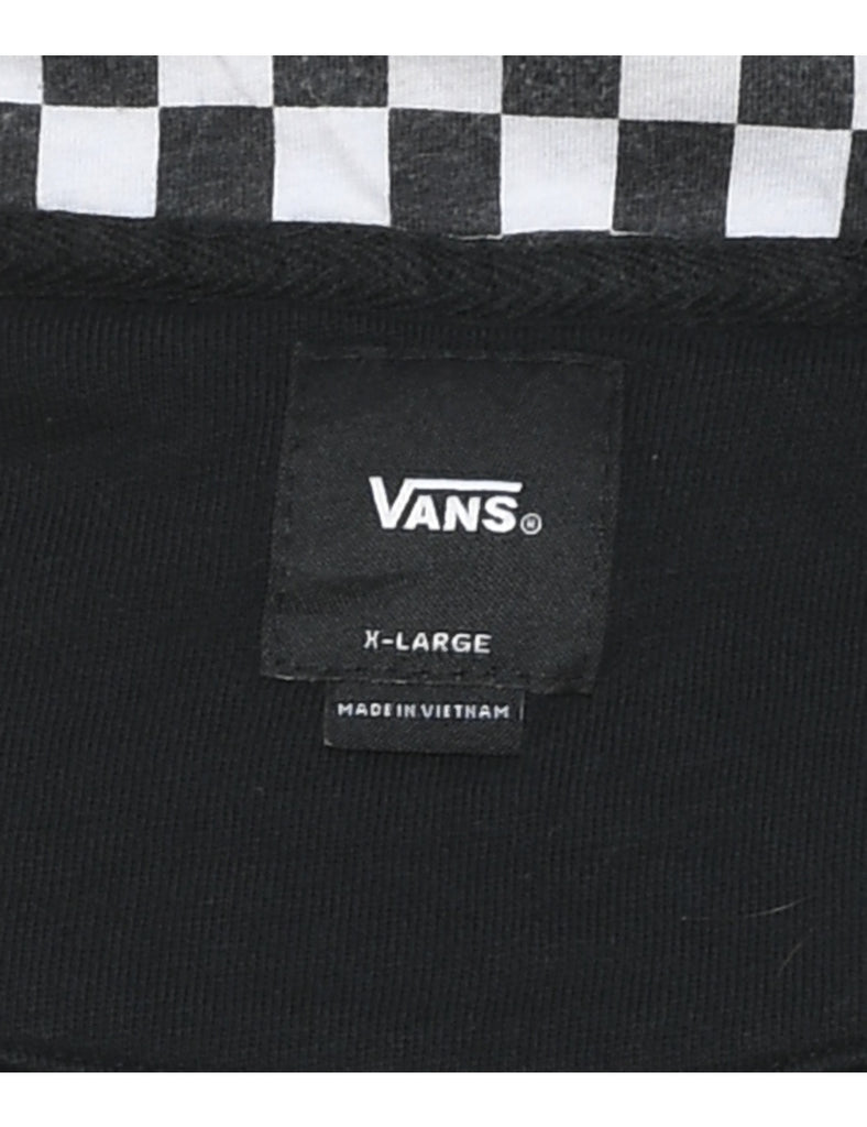 Vans Quarter-Zip Checked Sweatshirt - XL