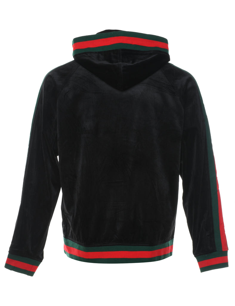 Velvet Hooded Y2K Sweatshirt - M