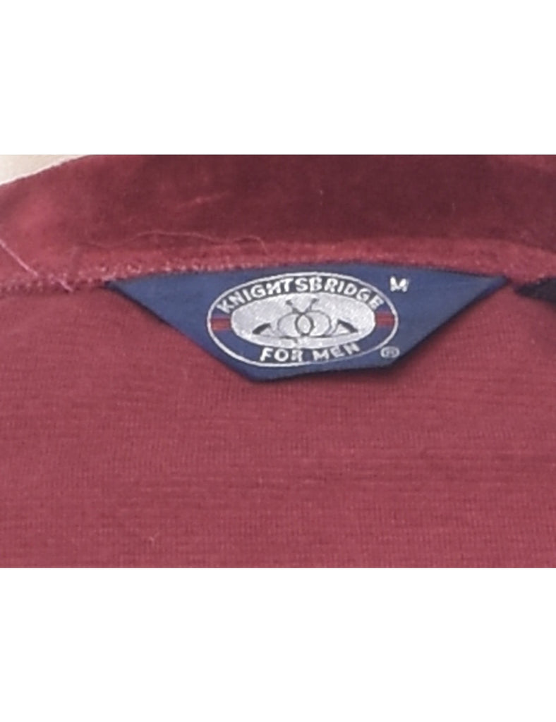 Velvet Plain Maroon Sweatshirt - M