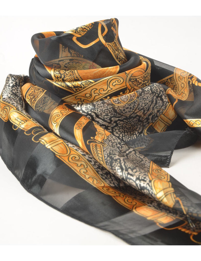 Versace Style Print Scarf - L