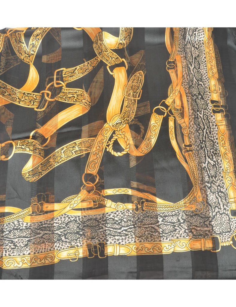 Versace Style Print Scarf - L