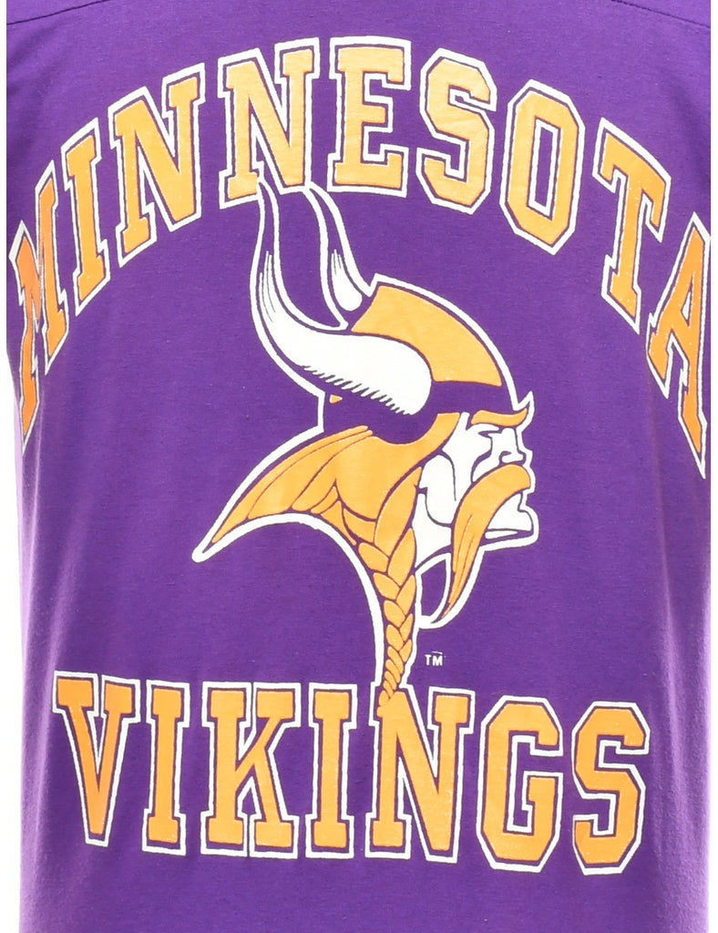 Vikings Minnesota Printed T-shirt Signed by Cris Carter - S